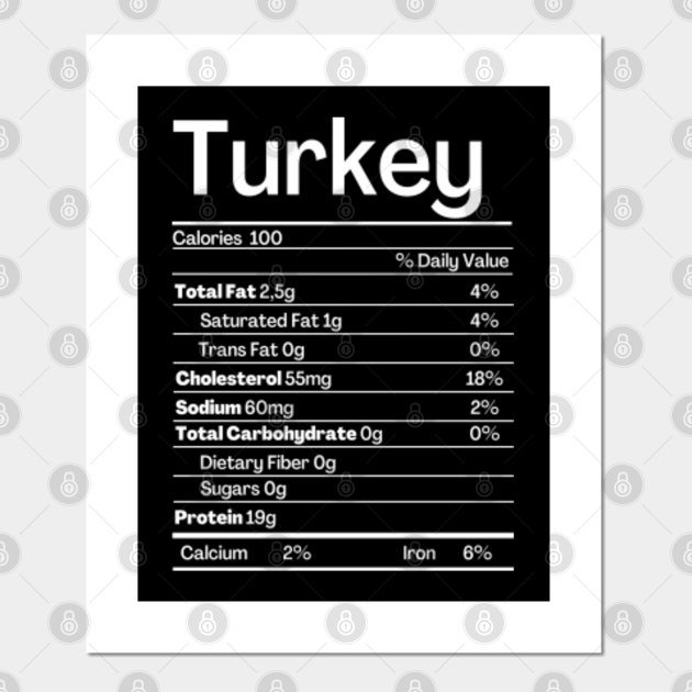 Turkey Nutrition Facts Label Turkey Nutrition Facts Posters And Art Prints Teepublic